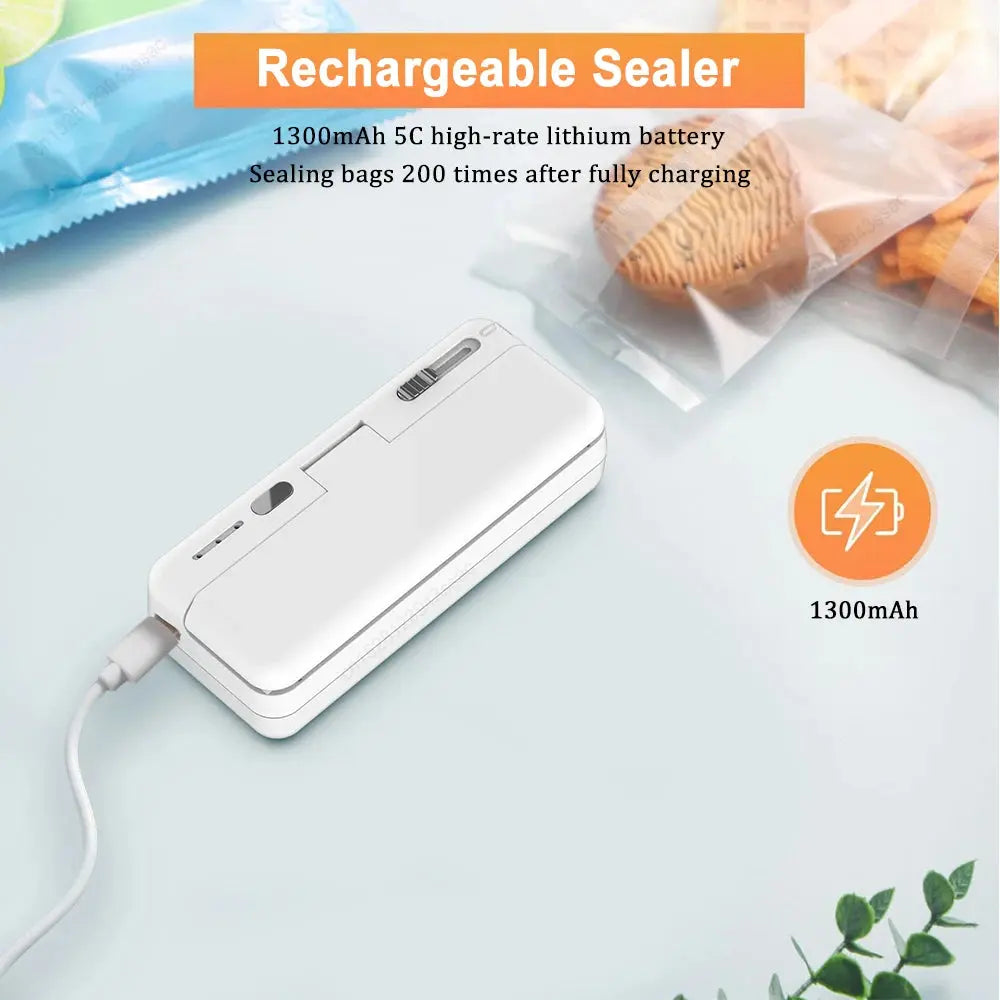 Mini Sealer Plastic Bag Sealing - USB Rechargeable OrdexHome.com