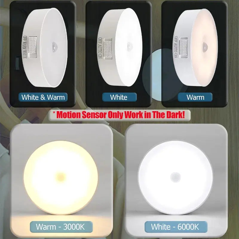 Motion Sensor Light USB Rechargeable Night Light LED Lamp OrdexHome.com
