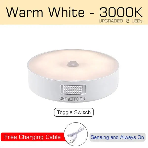 Motion Sensor Light USB Rechargeable Night Light LED Lamp OrdexHome.com