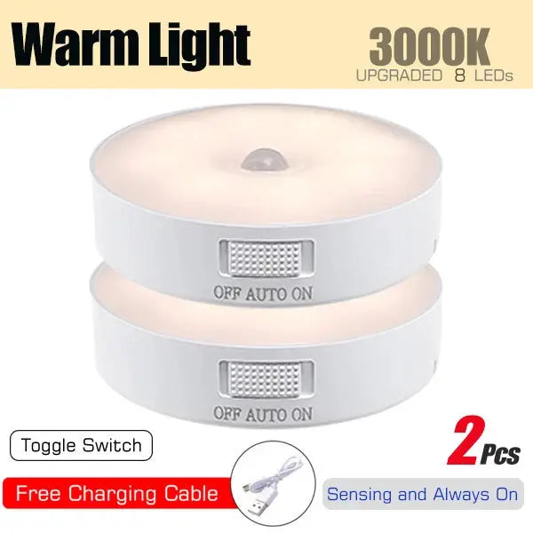 Motion Sensor Light USB Rechargeable Night Light LED Lamp OrdexHome.com