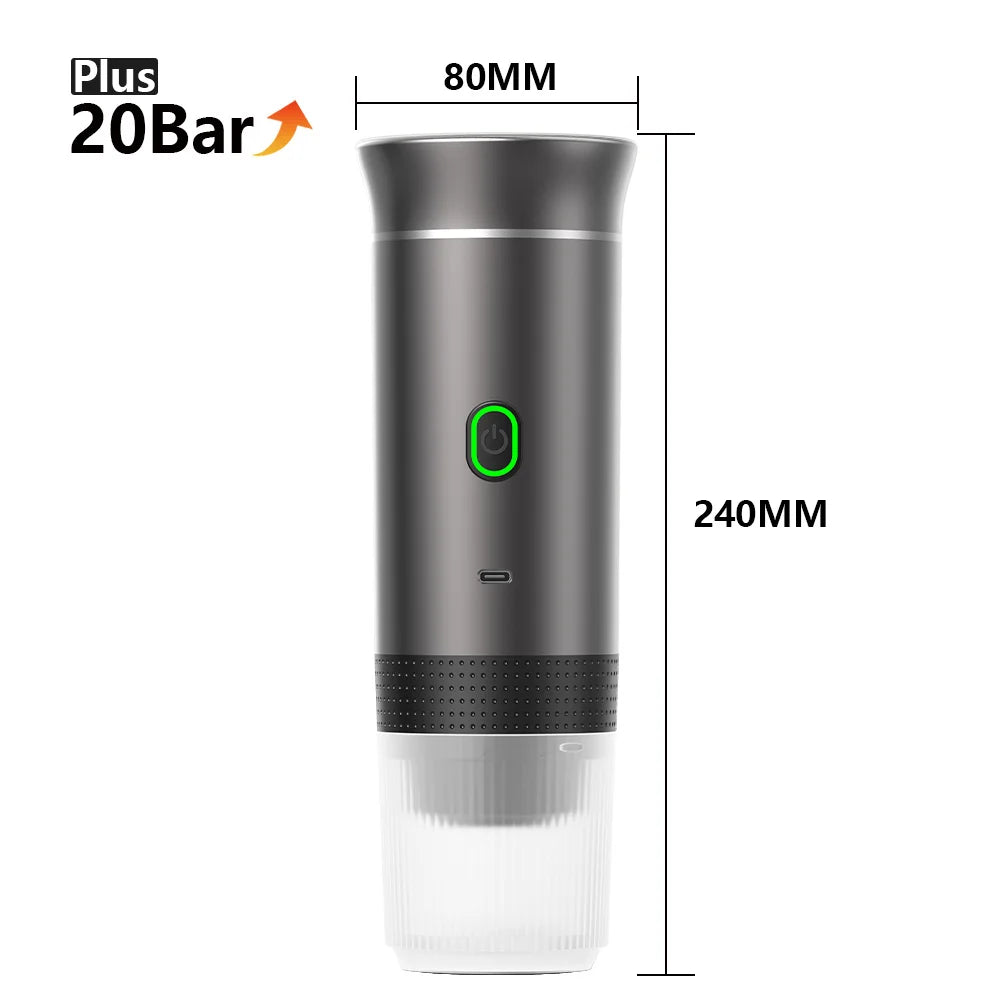 Wireless Electric Portable Espresso Coffee Machine for Car & Home Camping Coffee Maker 3-in-1 Capsule Powder Travel Coffee Maker OrdexHome.com