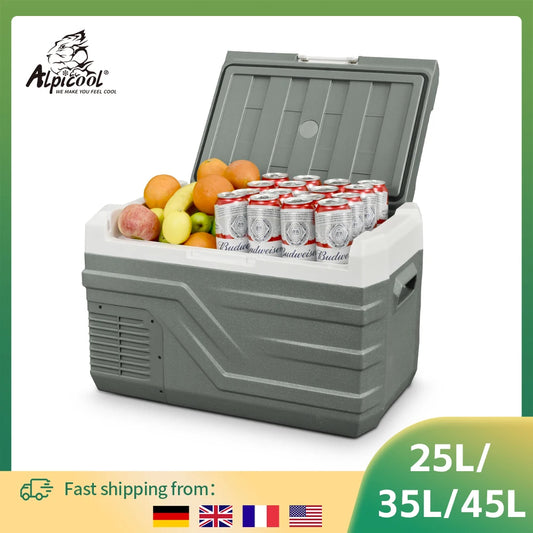 Alpicool NL 25L 35L 45L Car Refrigerator 12V Compressor Fridge Freezer 12/24V DC 100-240V AC Portable Cooler for Camping Travel OrdexHome.com