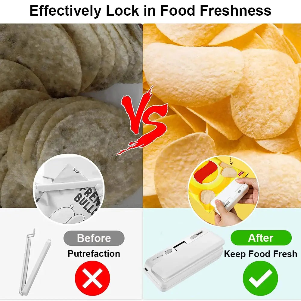 Mini Sealer Plastic Bag Sealing - USB Rechargeable OrdexHome.com