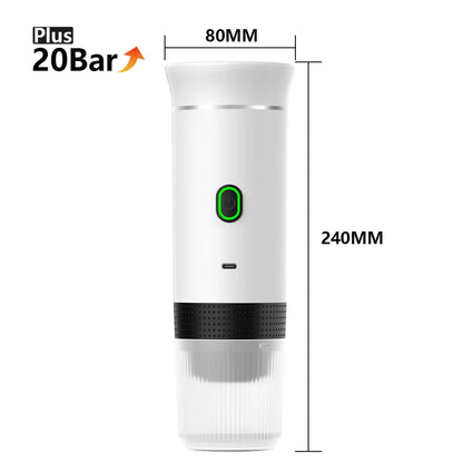 Wireless Electric Portable Espresso Coffee Machine for Car & Home Camping Coffee Maker 3-in-1 Capsule Powder Travel Coffee Maker OrdexHome.com
