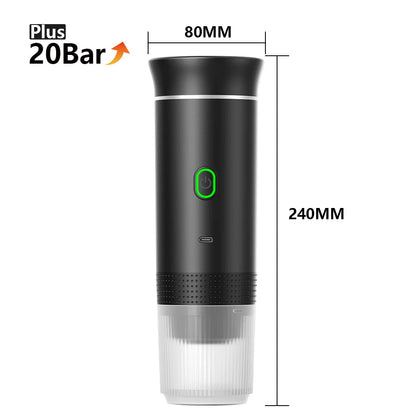 Wireless Electric Portable Espresso Coffee Machine for Car & Home Camping Coffee Maker 3-in-1 Capsule Powder Travel Coffee Maker OrdexHome.com