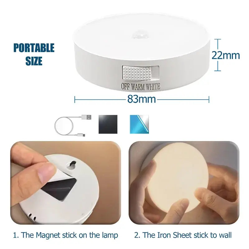 Motion Sensor Light USB Rechargeable Night Light LED Lamp OrdexHome.com