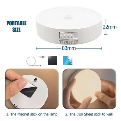 Motion Sensor Light USB Rechargeable Night Light LED Lamp OrdexHome.com
