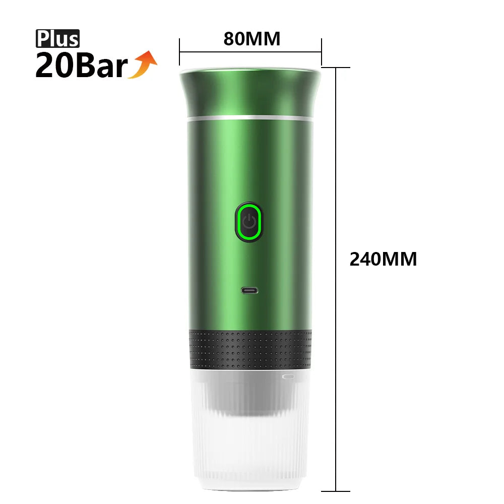 Wireless Electric Portable Espresso Coffee Machine for Car & Home Camping Coffee Maker 3-in-1 Capsule Powder Travel Coffee Maker OrdexHome.com